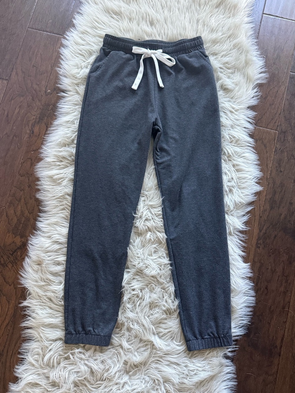 Automet Women's Charcoal Gray Drawstring Jogger Pants